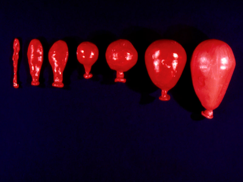 Balloon made of clay and acrylic